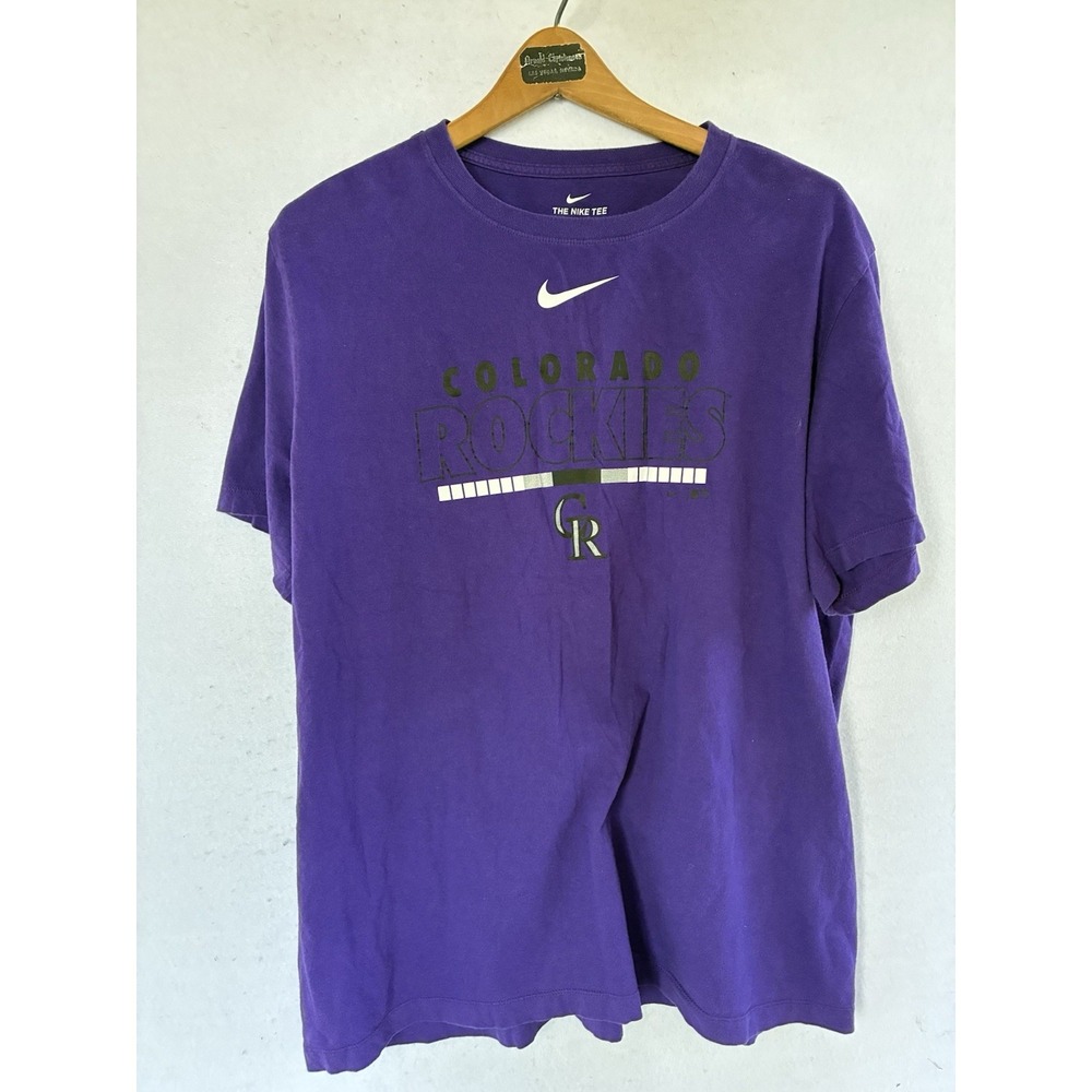 Colorado Rockies CR Nike Tee Sports Fan Mens Size XL Nerdy
